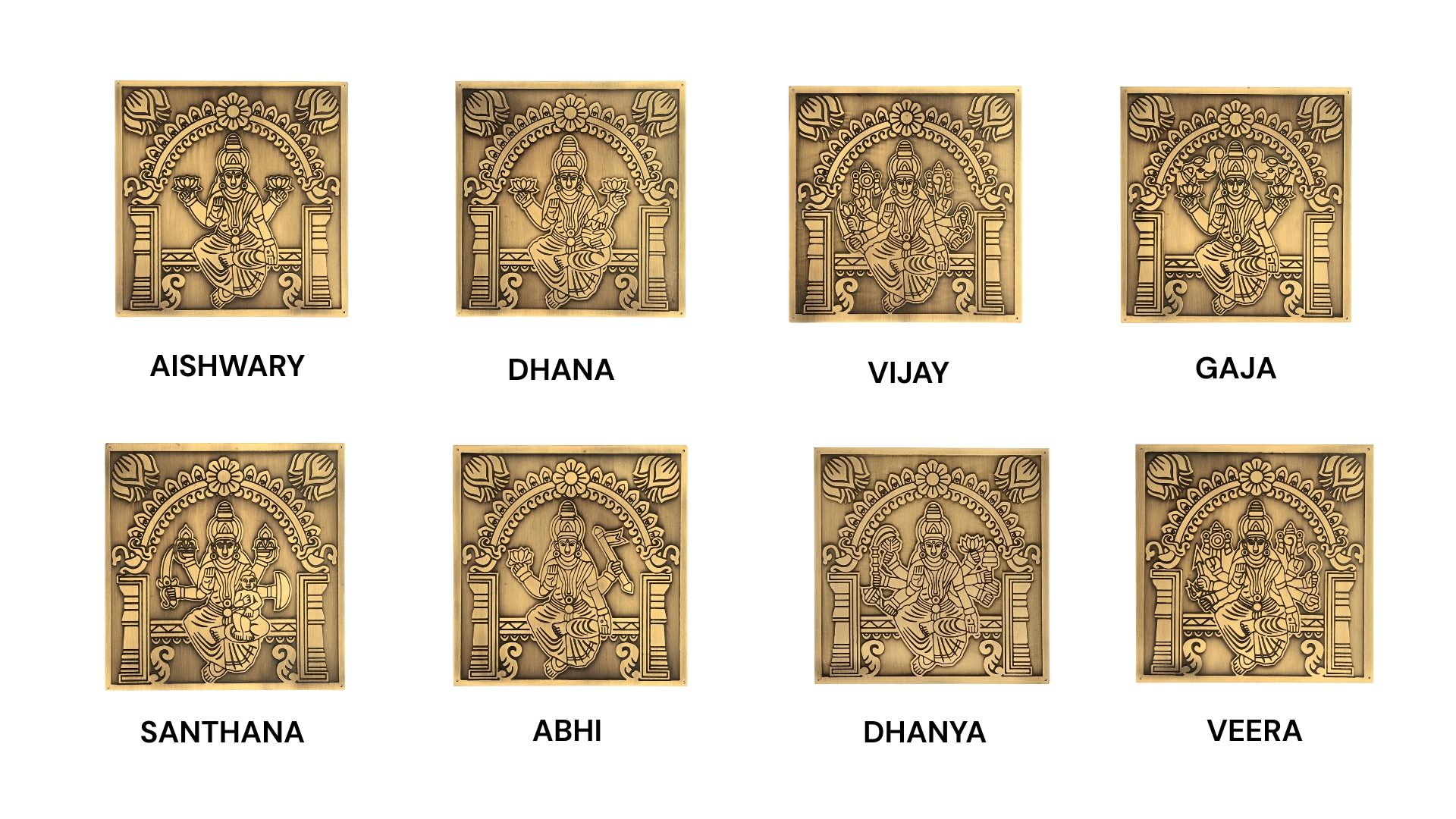 ASHTA LAKSHMI PLATE – SET OF 8