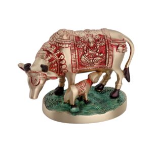 BRASS COW & CALF IDOL